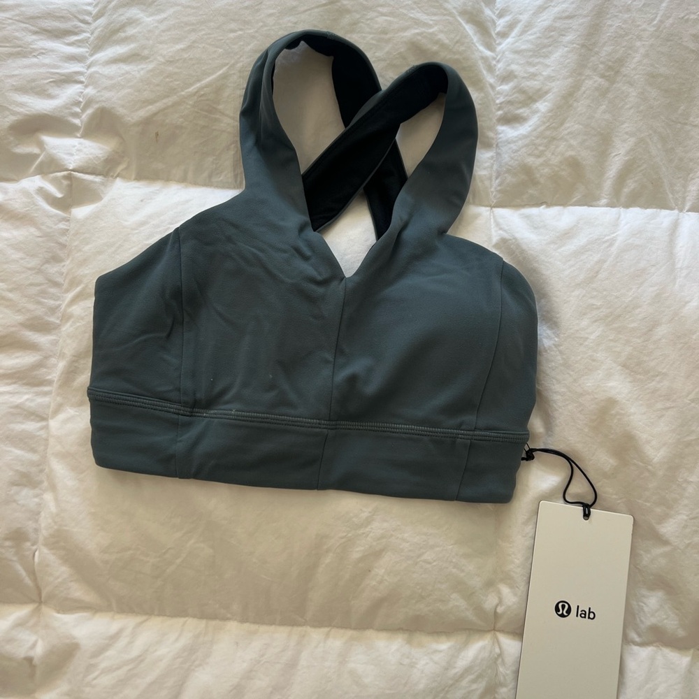 lululemon athletica Green Sports Bra with Crossed Straps